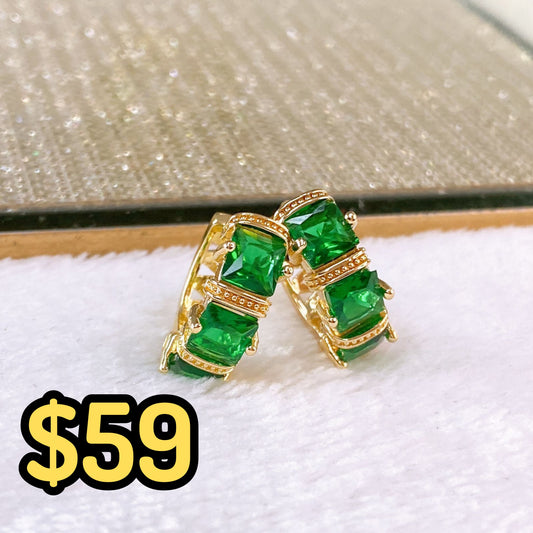 Arete de Chapa de Oro COA2611-2