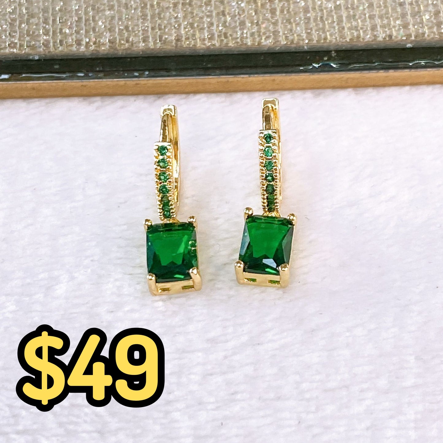 Arete de Chapa de Oro COA2494-3