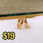 Arete de Chapa de Oro COA2500-1