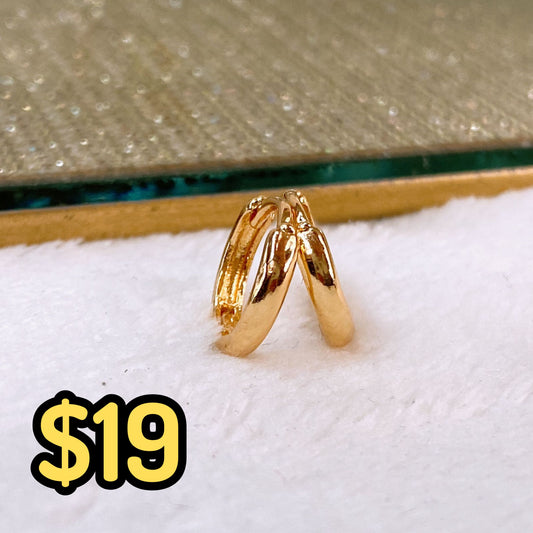 Arete de Chapa de Oro COA2500-1