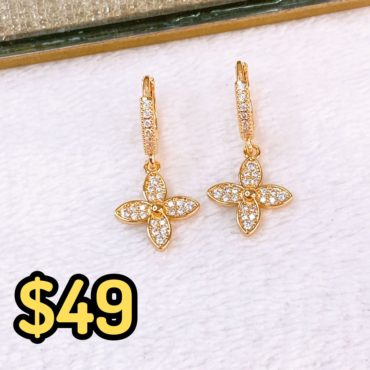 Arete de Chapa de Oro COA2495-1