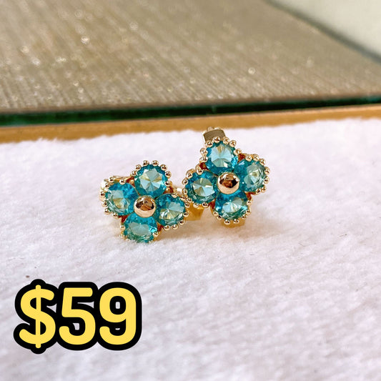 Arete de Chapa de Oro COA2534-3