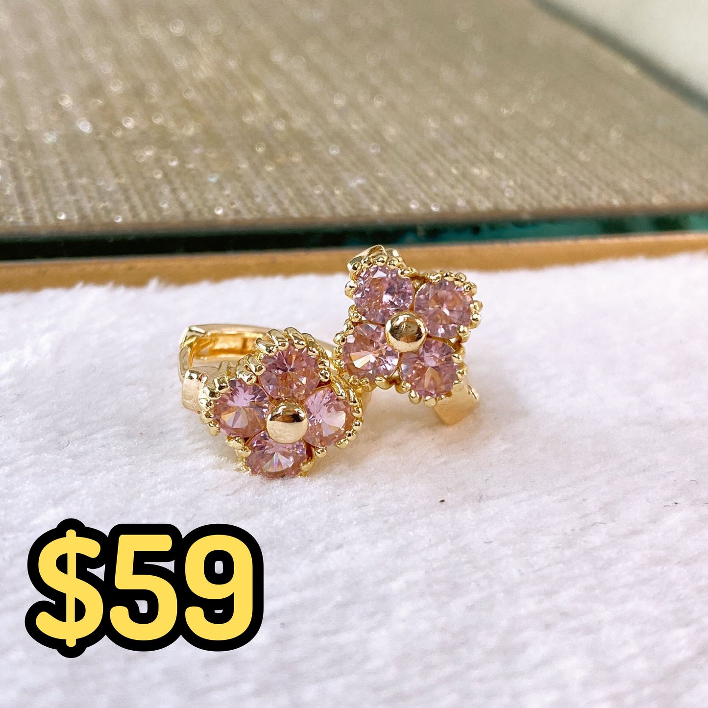 Arete de Chapa de Oro COA2534-2