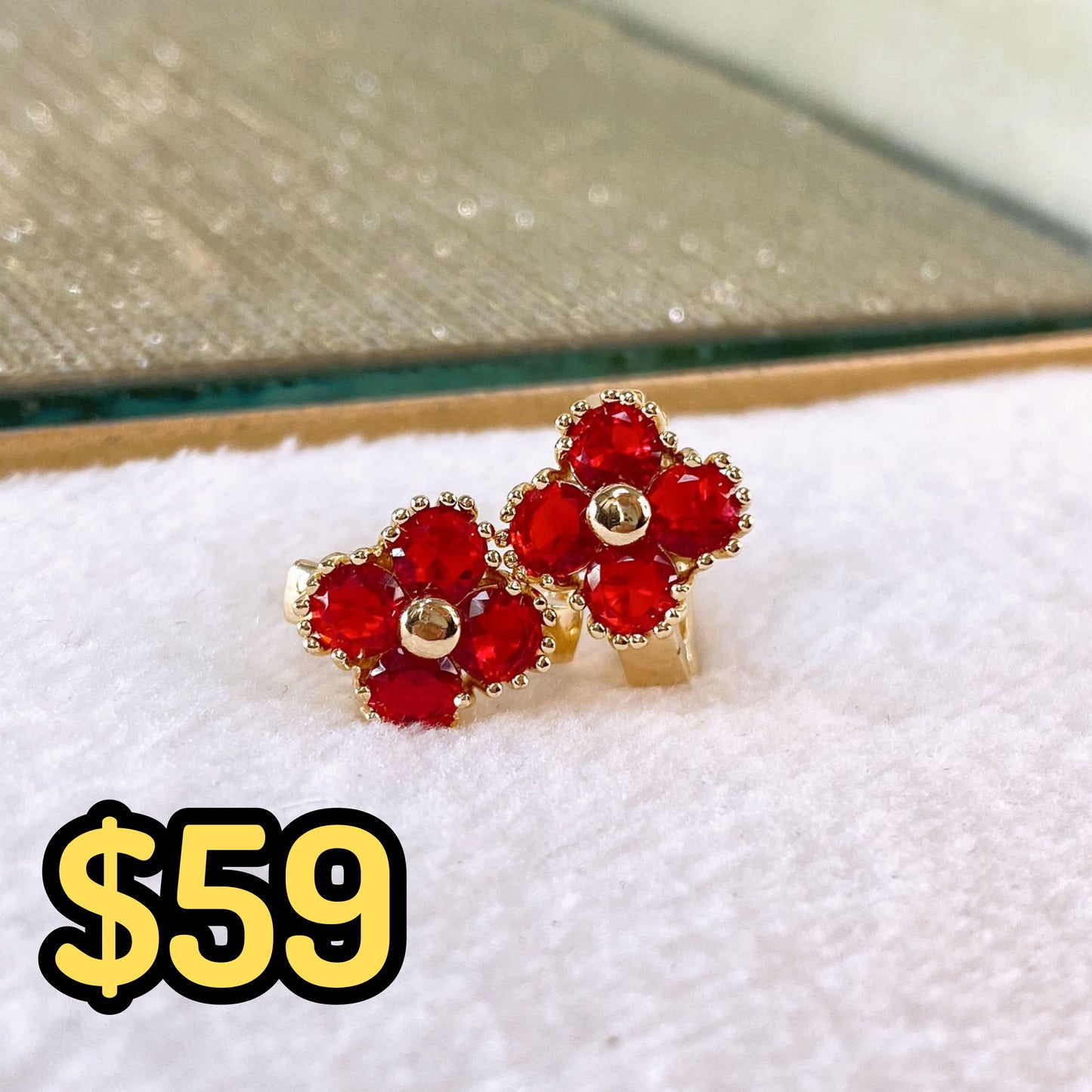 Arete de Chapa de Oro COA2534-4