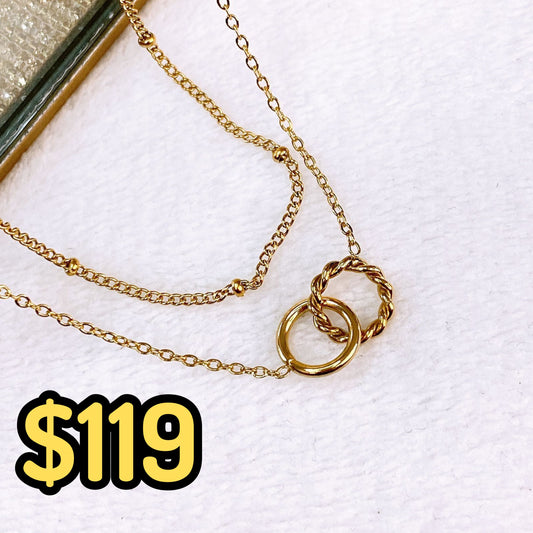 Collar Doble de Acero Inoxidable CAI3072-1