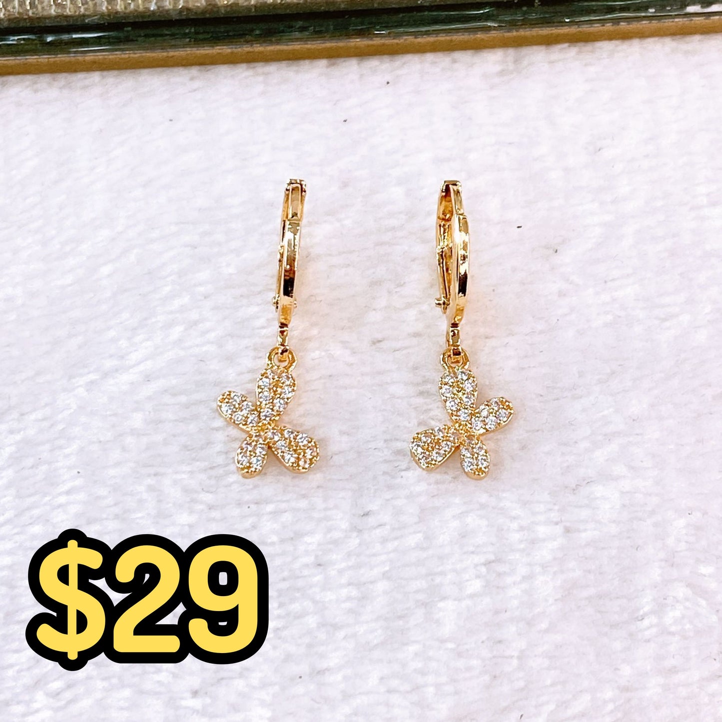 Arete de Chapa de Oro COA2555-1