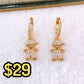 Arete de Chapa de Oro COA2556-3