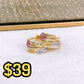 Arete de Chapa de Oro COA2559-1
