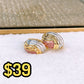 Arete de Chapa de Oro COA2561-1