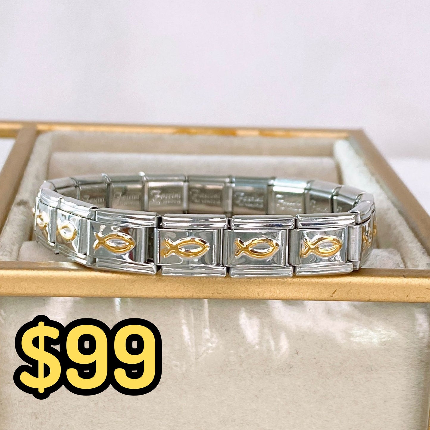 21-5-26 Pulsera Italiana de Acero Inoxidable PAI1407-1