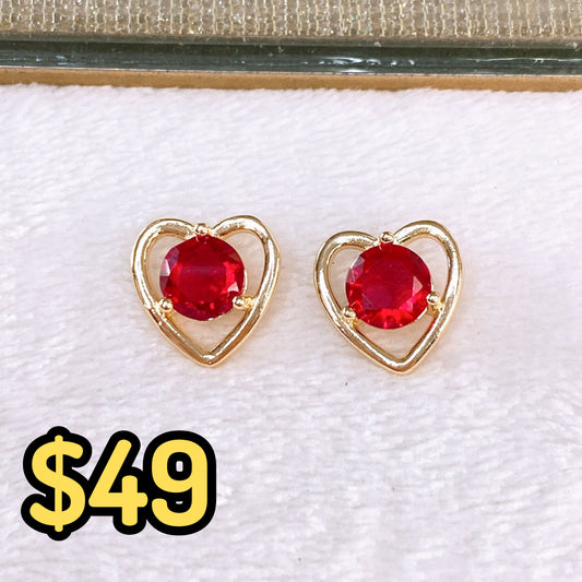 Arete de Chapa de Oro COA2550-6