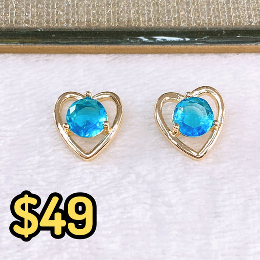 Arete de Chapa de Oro COA2550-3