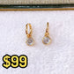 Arete de Chapa de Oro COA2574-1