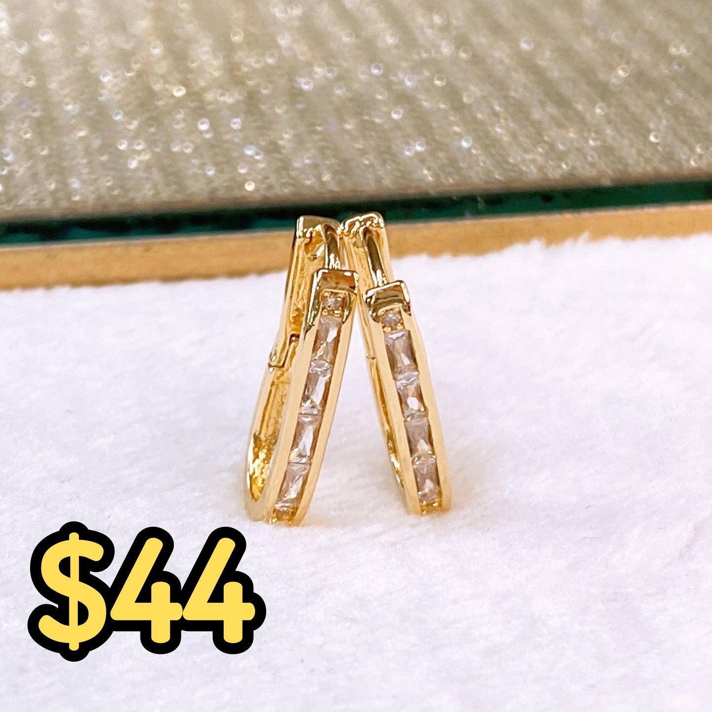 Arete de Chapa de Oro COA2576-1