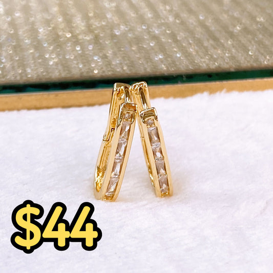 Arete de Chapa de Oro COA2576-1