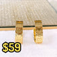 Arete de Chapa de Oro COA2600-1