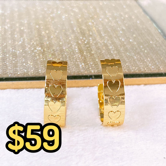 Arete de Chapa de Oro COA2600-1