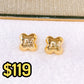 Arete de Chapa de Oro COA2607-1
