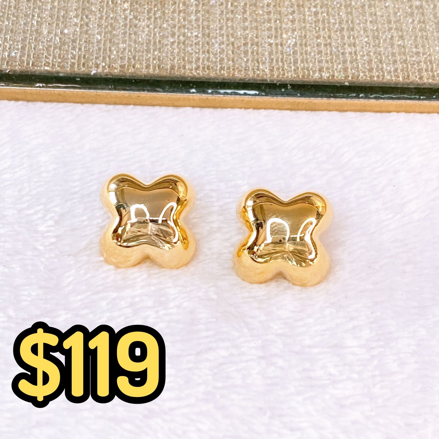 Arete de Chapa de Oro COA2607-1