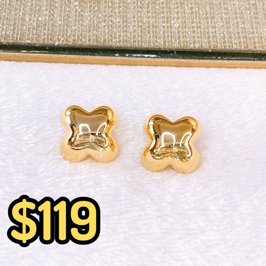 Arete de Chapa de Oro COA2607-1