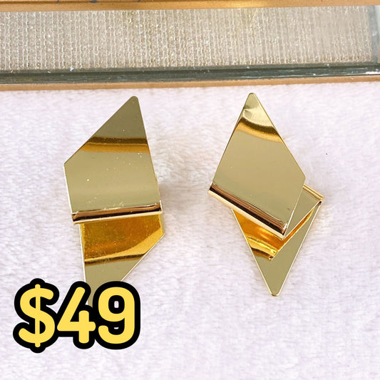 Arete de Chapa de Oro COA2609-1