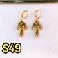 Arete de Chapa de Oro COA2614-1
