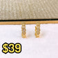Arete de Chapa de Oro COA2612-1
