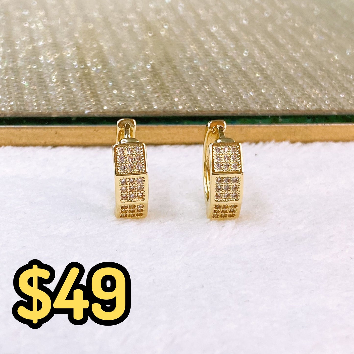 Arete de Chapa de Oro COA2615-1