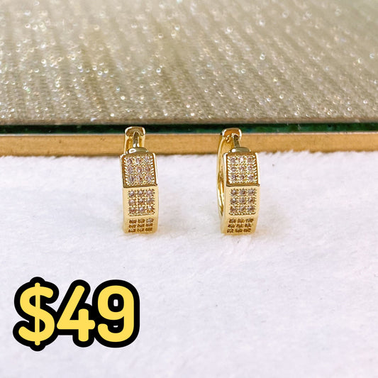 Arete de Chapa de Oro COA2615-1
