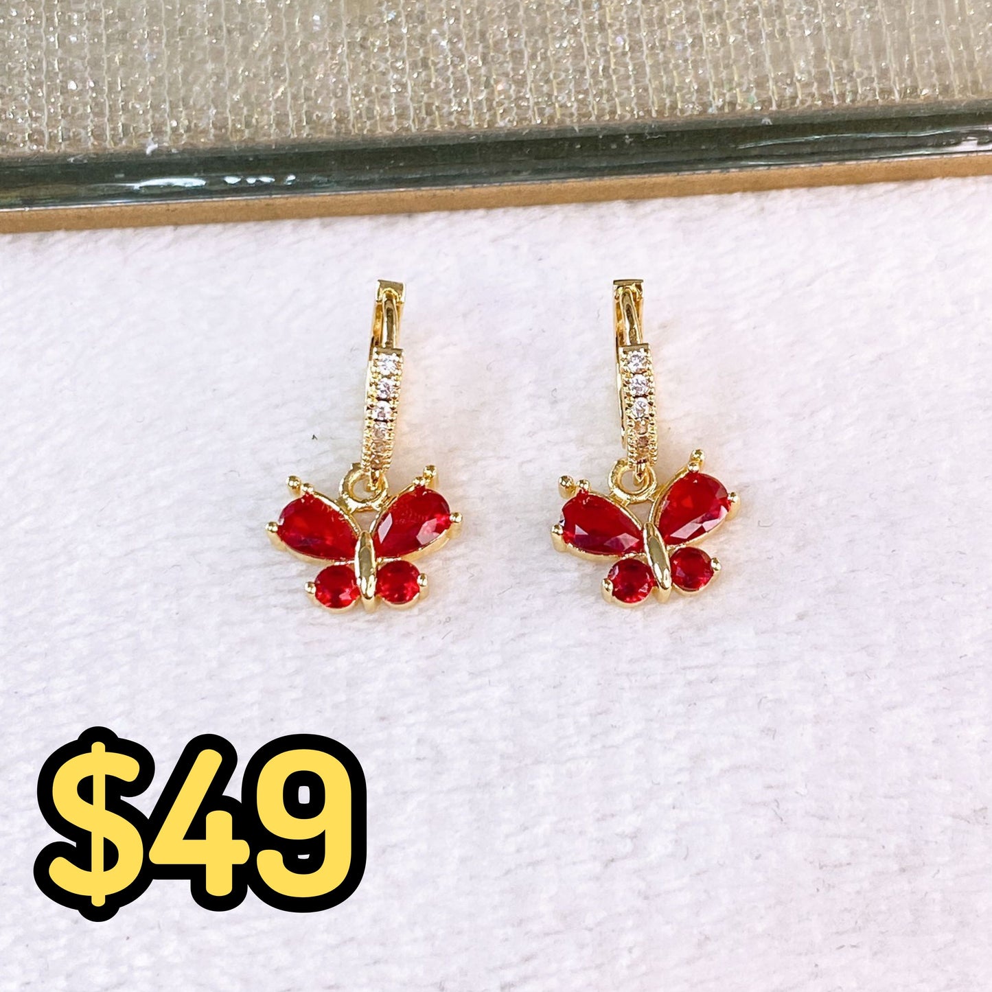 Arete de Chapa de Oro COA2619-2
