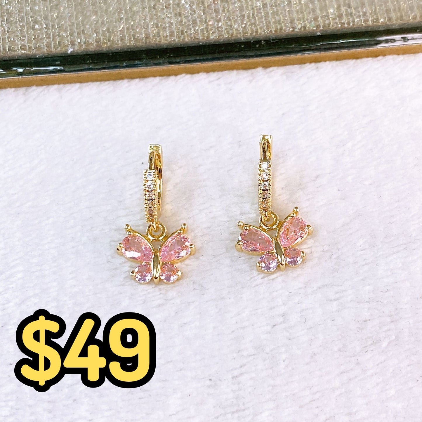 Arete de Chapa de Oro COA2619-6