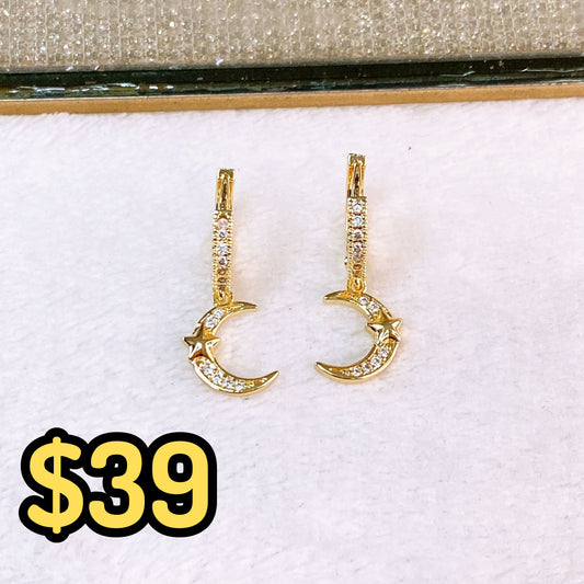 Arete de Chapa de Oro COA2621-1