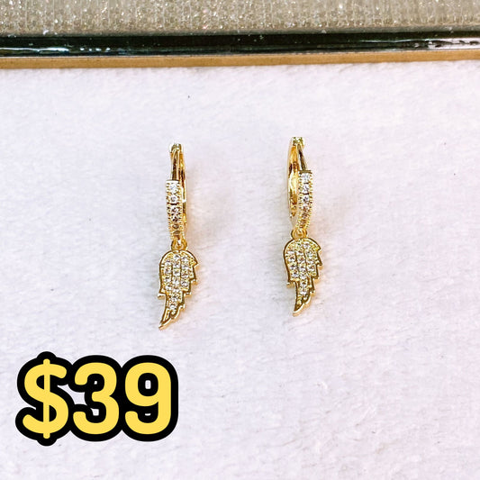 Arete de Chapa de Oro COA2624-1
