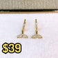 Arete de Chapa de Oro COA2622-1