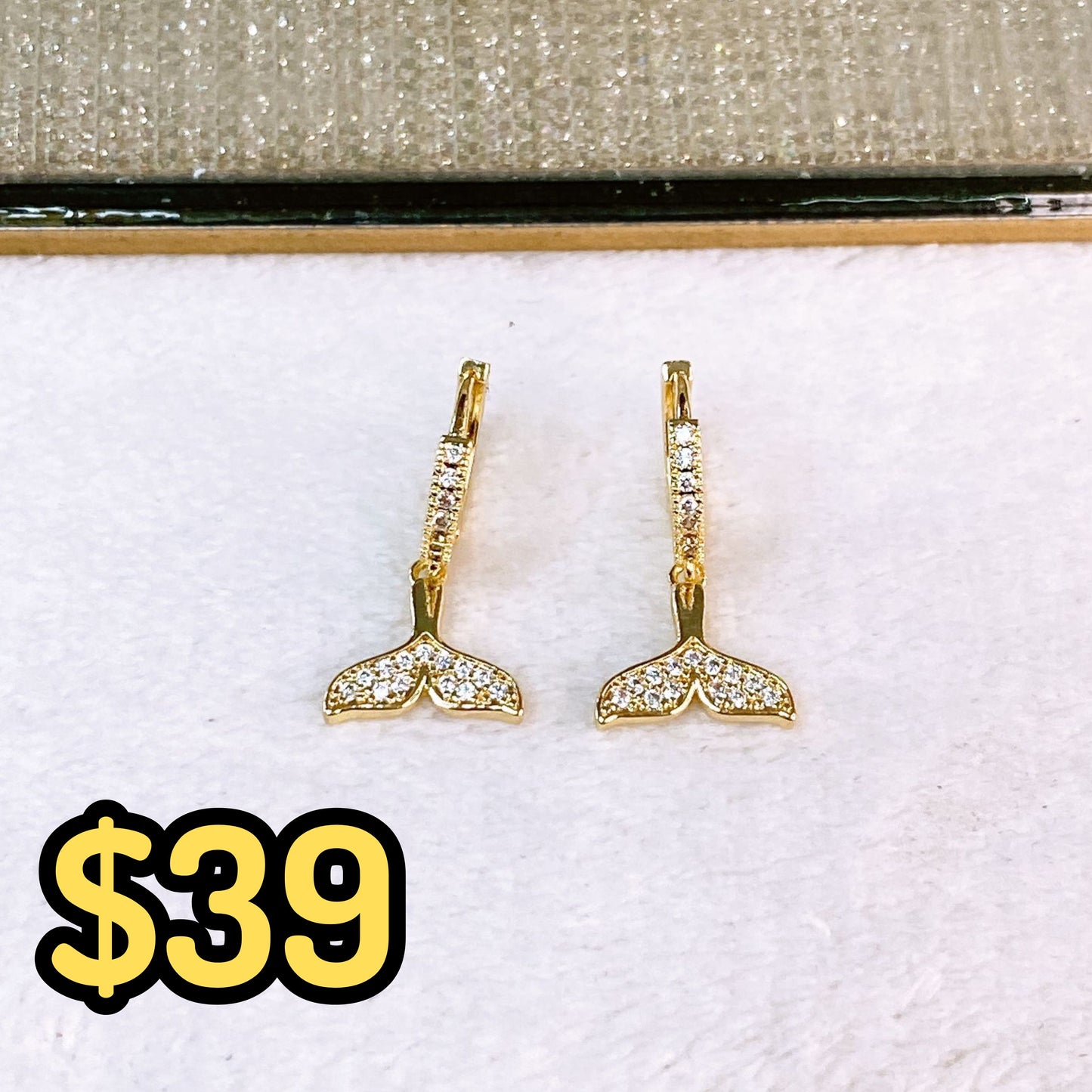 Arete de Chapa de Oro COA2622-1