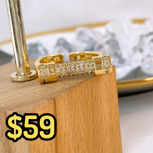 Anillo de Oro Laminado Ajustable ACO1634-1