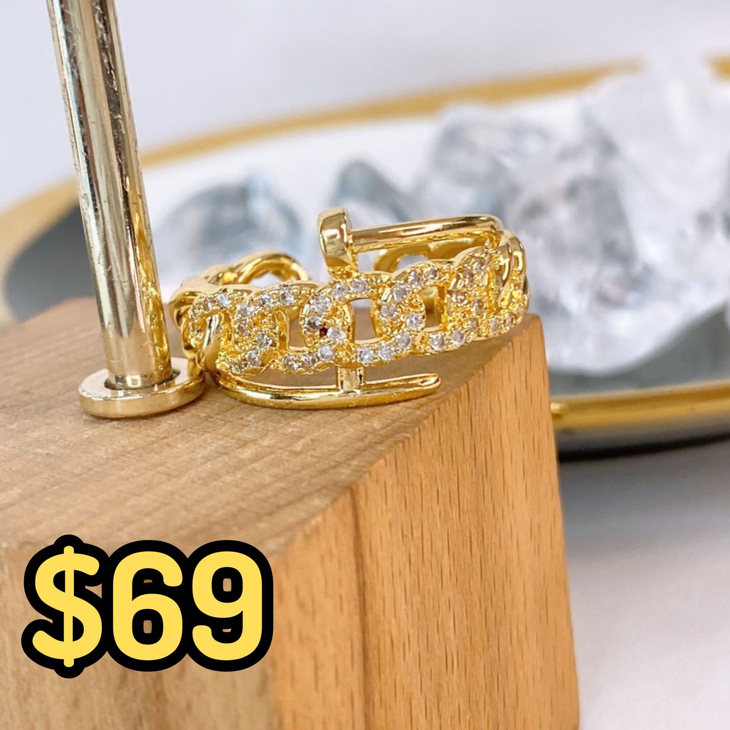 Anillo de Oro Laminado Ajustable ACO1635-1