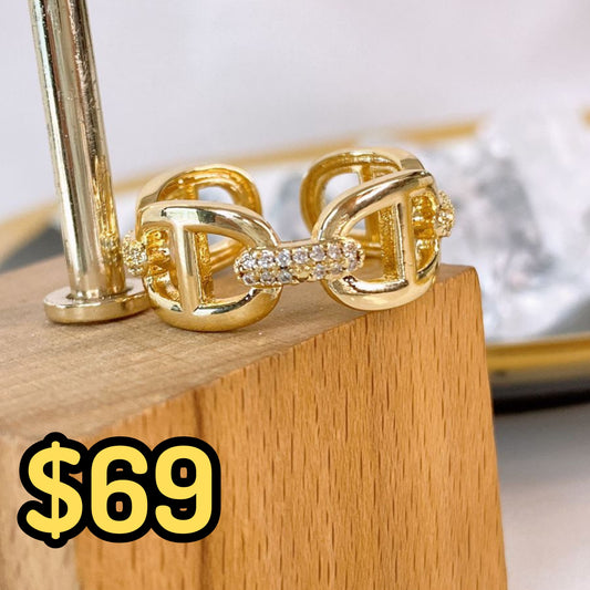 Anillo de Oro Laminado Ajustable ACO1637-1