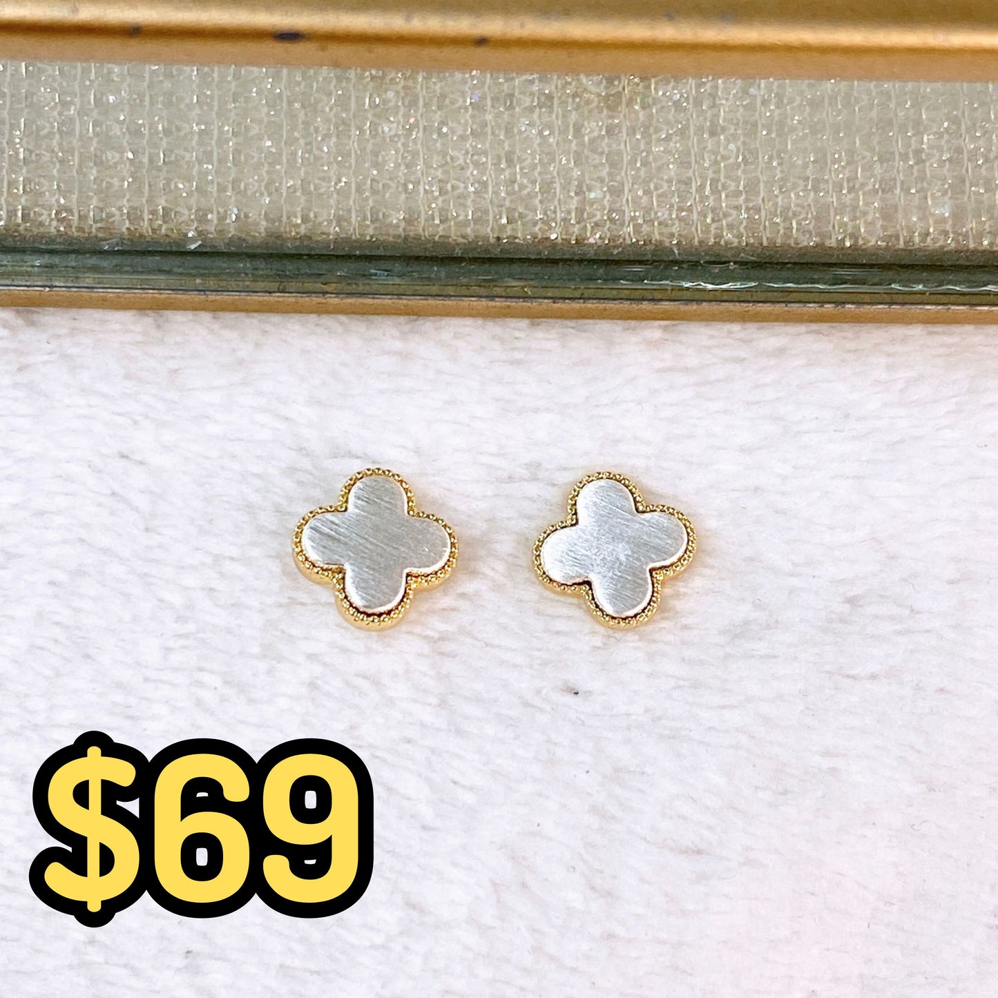 Arete de Chapa de Oro COA2636-1