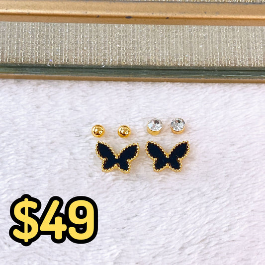 Set de Aretes de Acero Inoxidable AAI2706-1