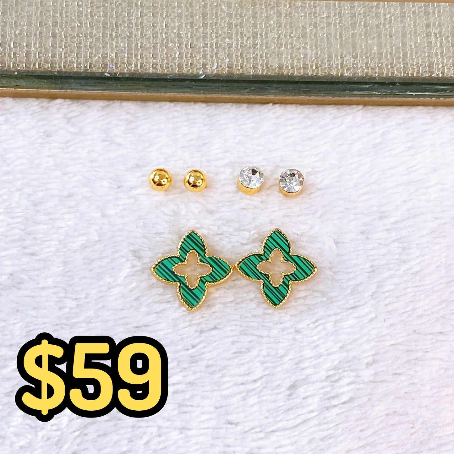 Set de Aretes de Acero Inoxidable AAI2708-2