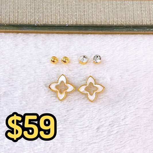 Set de Aretes de Acero Inoxidable AAI2708-5