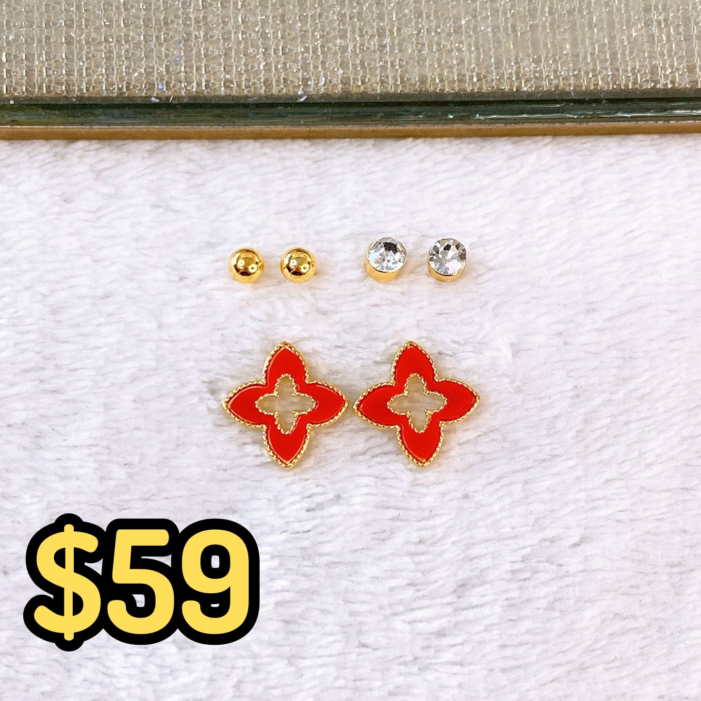 Set de Aretes de Acero Inoxidable AAI2708-3