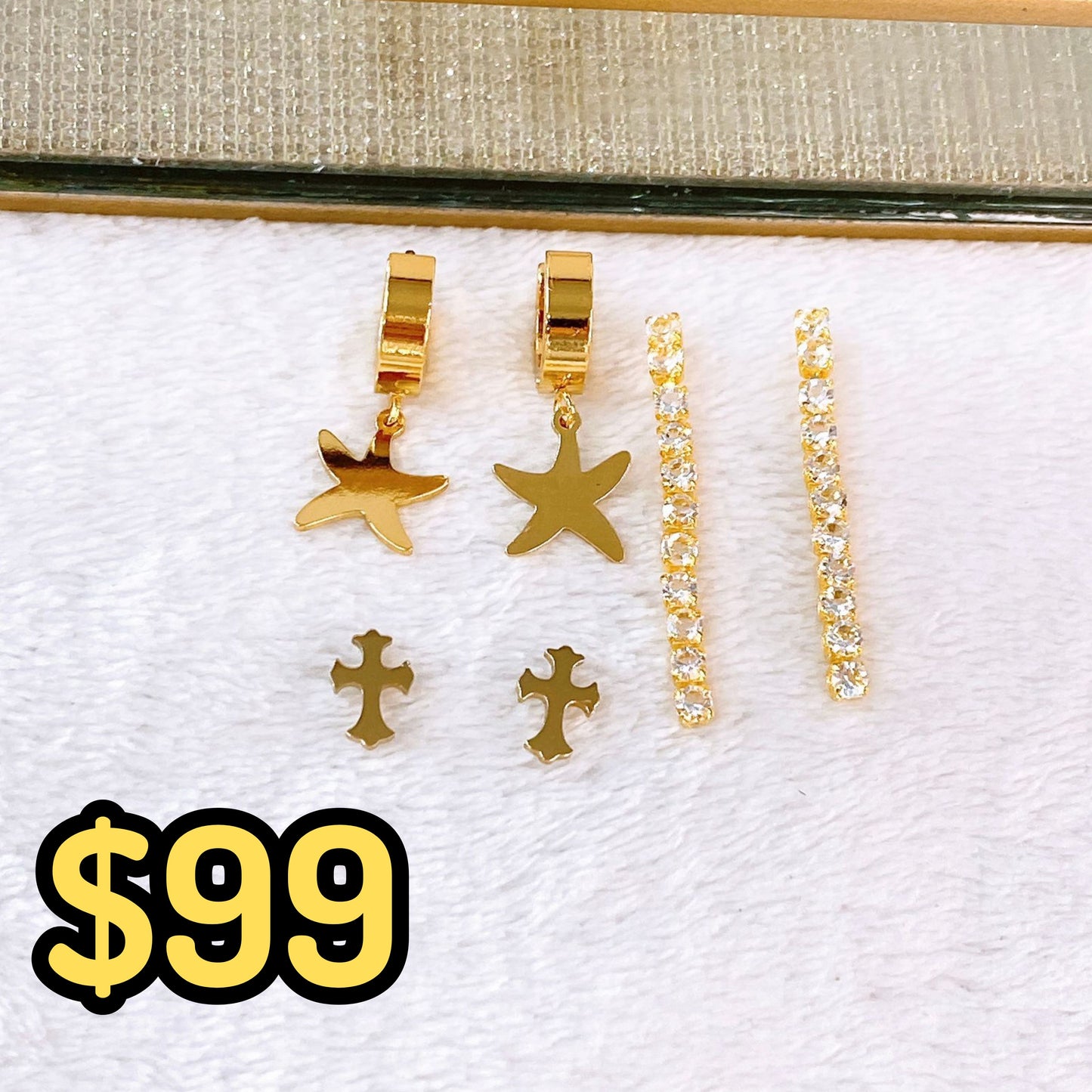 Set de Aretes de Acero Inoxidable AAI2710-4
