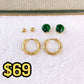 Set de Aretes de Acero Inoxidable AAI2711-3