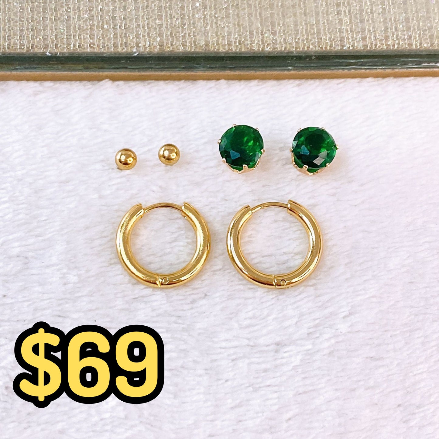 Set de Aretes de Acero Inoxidable AAI2711-3