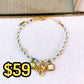 Pulsera Tejida con Dijes de Acero Inoxidable PAI1508-2