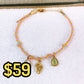 Pulsera Tejida con Dijes de Acero Inoxidable PAI1519-3
