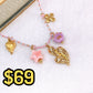 Collar Tejido con Dijes de Acero Inoxidable CAI3201-1