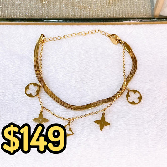 Pulsera Doble de Acero Inoxidable PAI1541-1